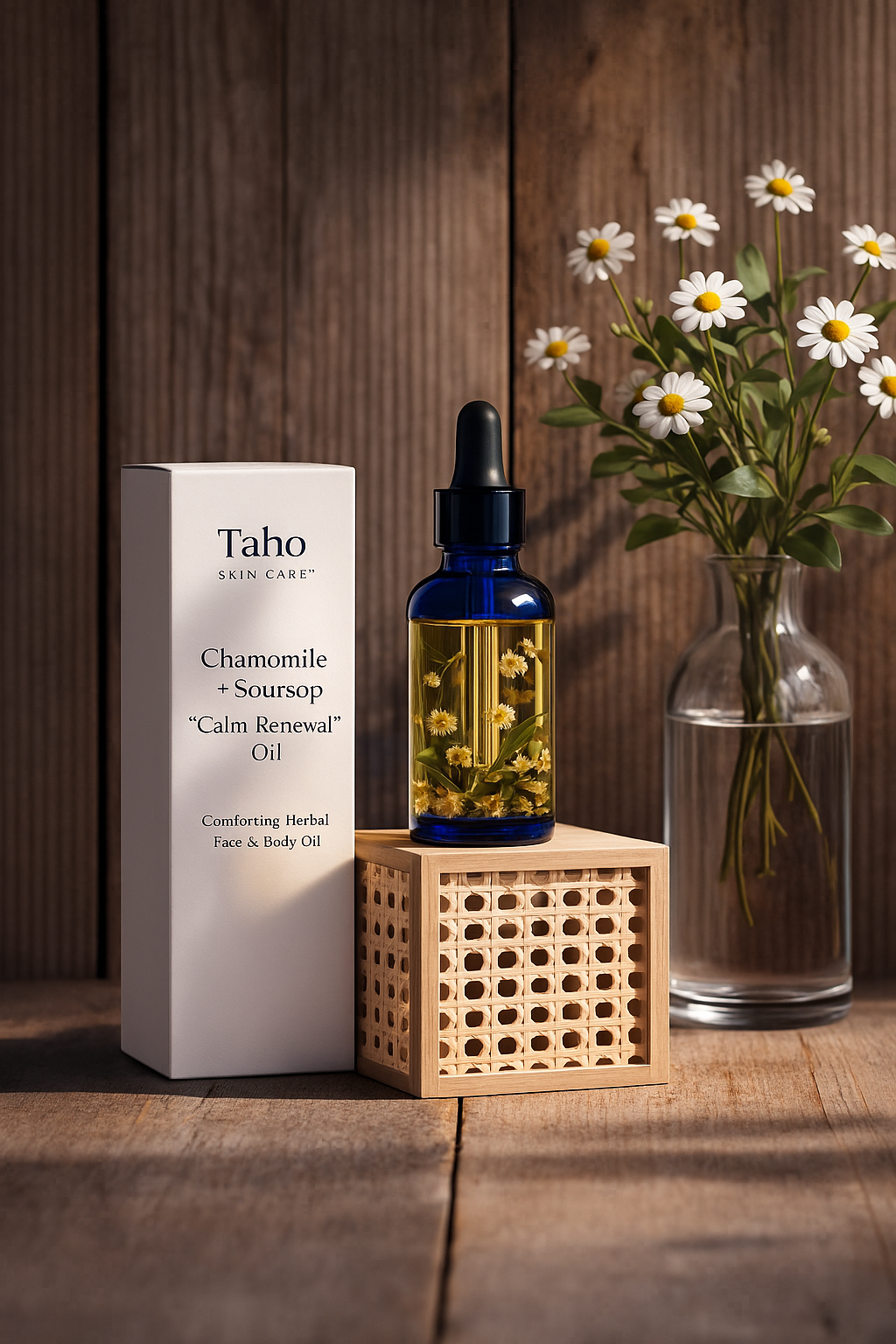 Chamomile + Soursop “Calm Renewal” Oil | Comforting Herbal Face & Body Oil