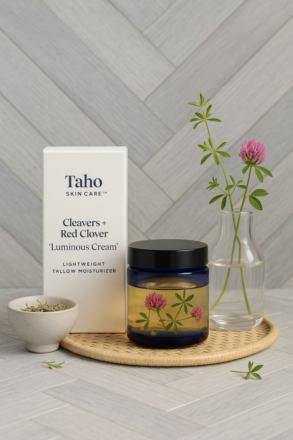 Cleavers + Red Clover "Luminous Cream" | Lightweight Tallow Moisturizer